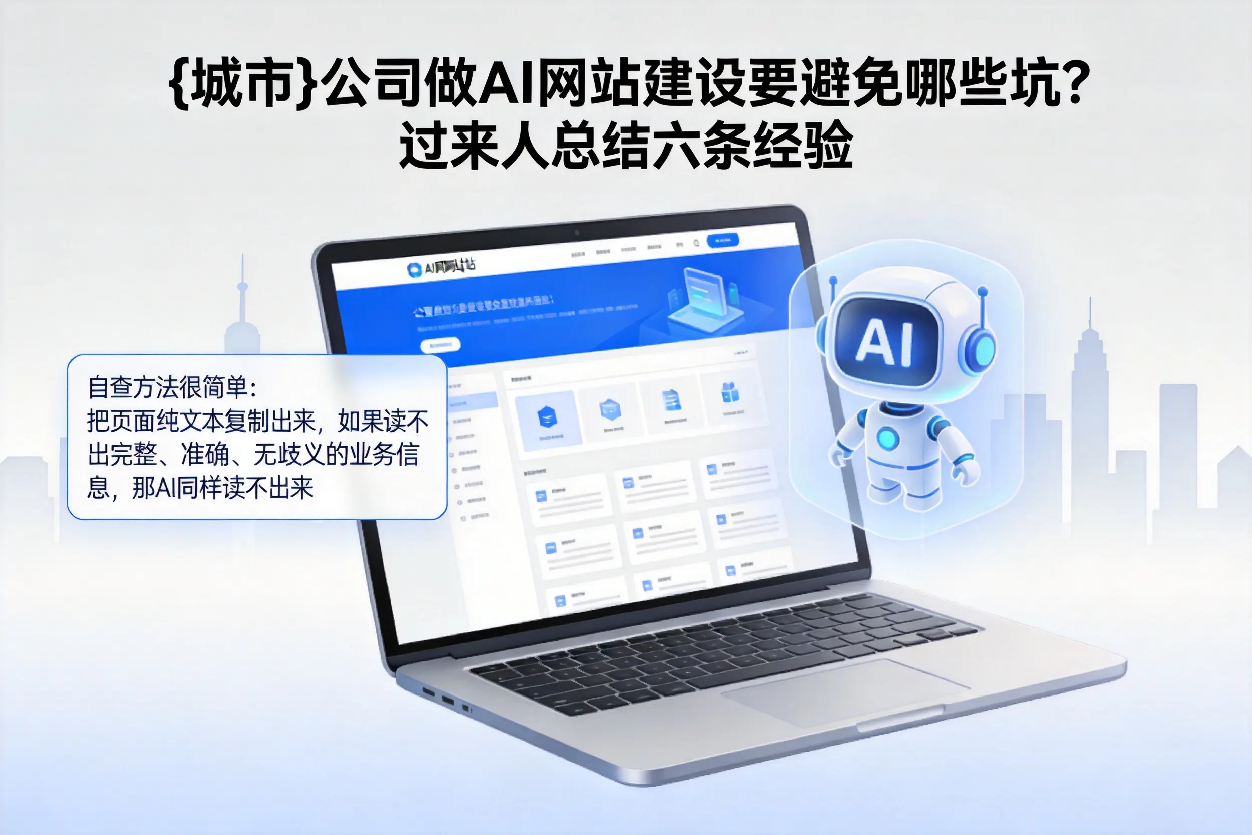 驻马店公司做AI网站建设要避免哪些坑?过来人总结六条经验