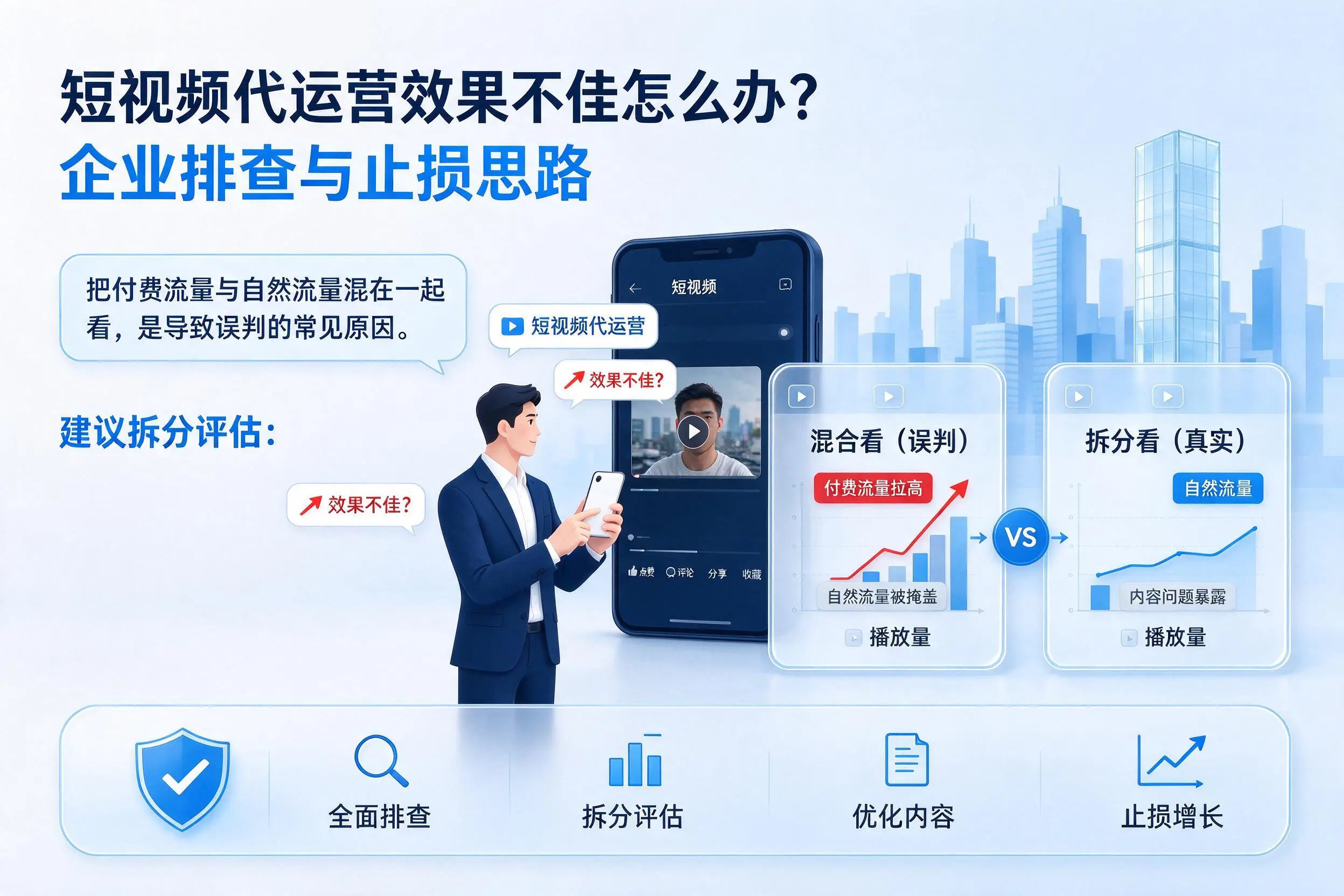 短视频代运营效果不佳怎么办？驻马店企业排查与止损思路