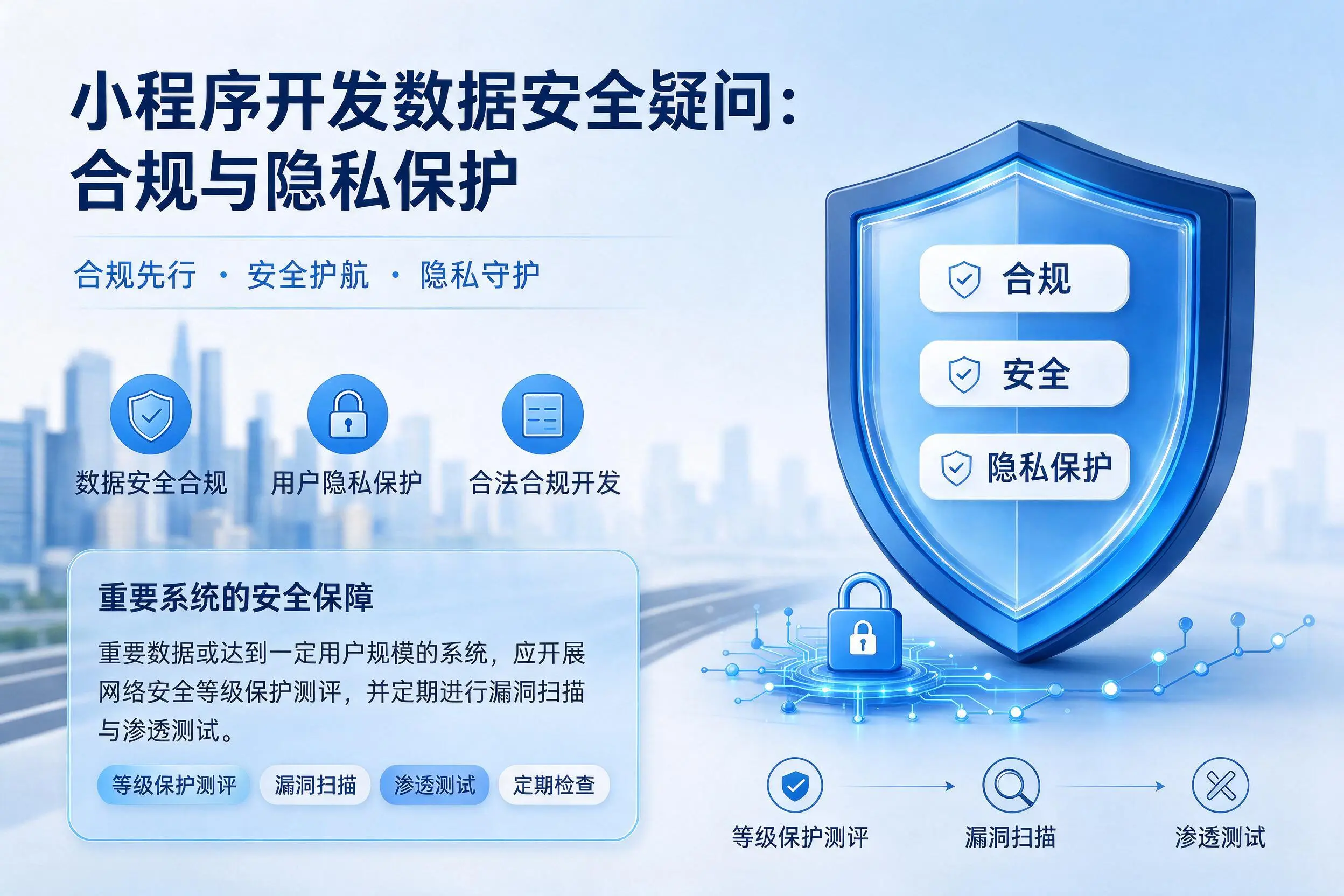 驻马店小程序开发数据安全疑问:合规与隐私保护