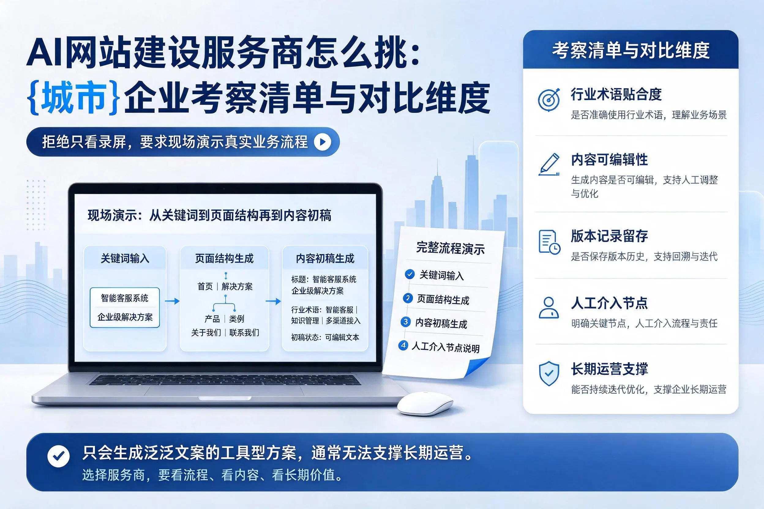 AI网站建设服务商怎么挑:驻马店企业考察清单与对比维度