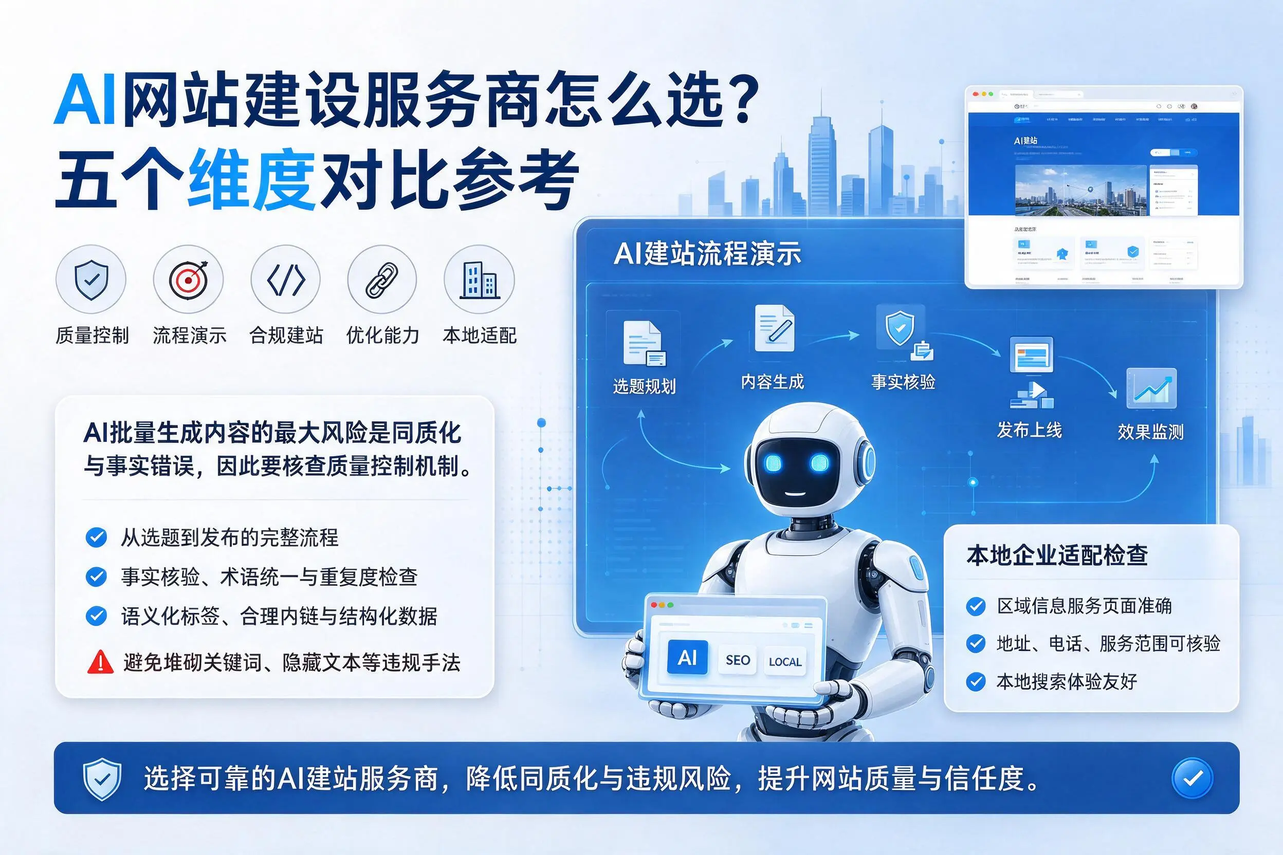 驻马店AI网站建设服务商怎么选？五个维度对比参考